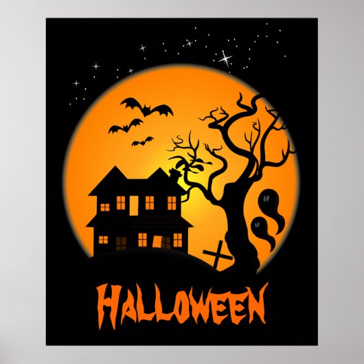 Halloween-Poster in Haunted House Poster (Voorkant)
