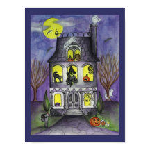 Halloween-Poster in Haunted House