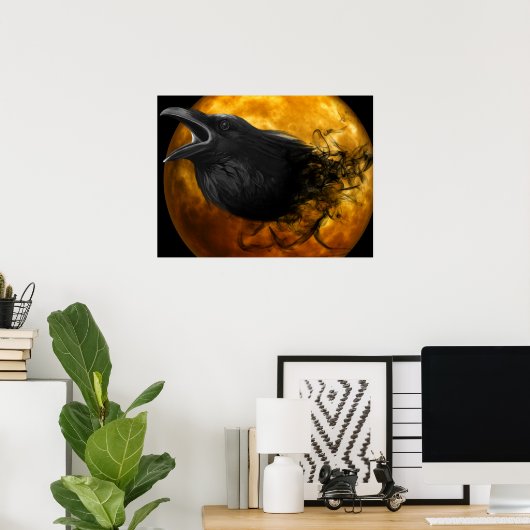 Halloween Poster-Raven Poster (Thuiskantoor)