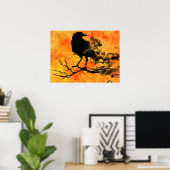 Halloween Poster-Raven Poster (Thuiskantoor)