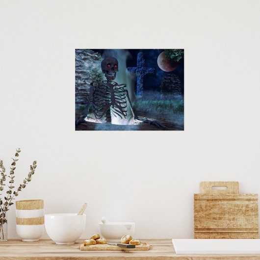 Halloween Poster-Scary Skeleton Poster (Keuken)