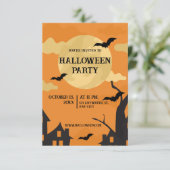 Halloween Poster Sinaasappel Kaart (Staand voorkant)