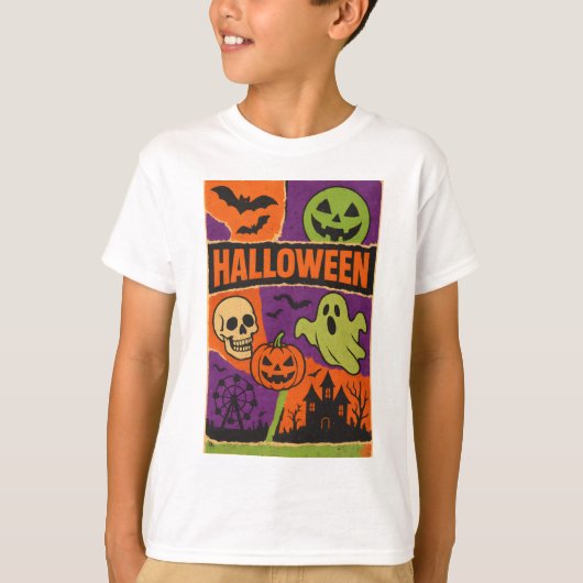 Halloween Poster Style Kleding unise T-shirt (Voorkant)