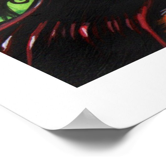 Halloween Poster Witch Cat van Molly Harrison (Hoek)