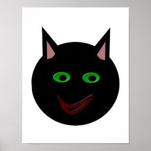 Halloween Poster Zwarte Kat