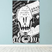 Halloween-posterontwerp Canvas Afdruk (Insitu (Houten vloer))