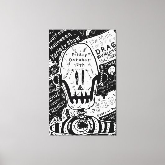 Halloween-posterontwerp Canvas Afdruk (Voorkant)