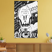 Halloween-posterontwerp Canvas Afdruk (Insitu (Woonkamer))