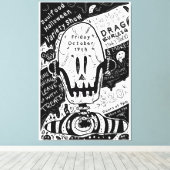 Halloween-posterontwerp Canvas Afdruk (Insitu (Houten vloer))
