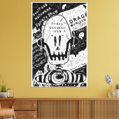Halloween-posterontwerp Canvas Afdruk (Insitu (Woonkamer))