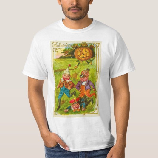 Halloween postkaart T-shirt (Voorkant)