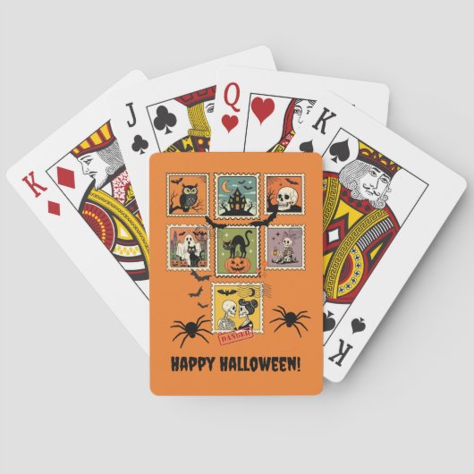 Halloween postzegel Collectie Pokerkaarten (Achterkant)