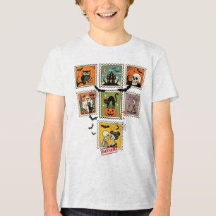  Halloween postzegel Collectie Tri-Blend Shirt