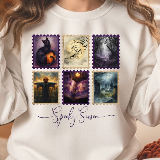 Halloween Postzegel Collectie Trui