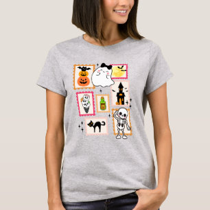 Halloween Postzegel Kunst Lieve Geest Spoken T-shirt