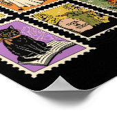  Halloween postzegel leraar Spooky Cut Poster (Hoek)