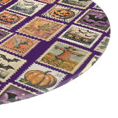 Halloween Postzegel Stempel Patroon Snijplank (Hoek)