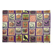 Halloween-postzegelpatroon-hoofdkussen Kussensloop (Achterkant)
