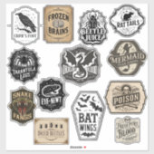 Halloween Potion Fles Assortiment Labels (Vel)