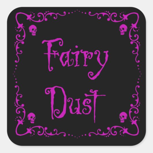 Halloween Potion Ingrediënten Fairy Dust Vierkante Sticker (Voorkant)