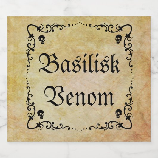 Halloween Potion Ingrediënten Likeurfles Etiket (Enkel label)