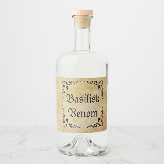 Halloween Potion Ingrediënten Likeurfles Etiket (Voorkant)