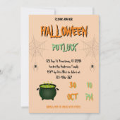 Halloween Potluck-uitnodiging Kaart (Voorkant)