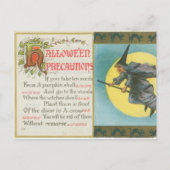 Halloween Precautions Witch  Briefkaart (Voorkant)