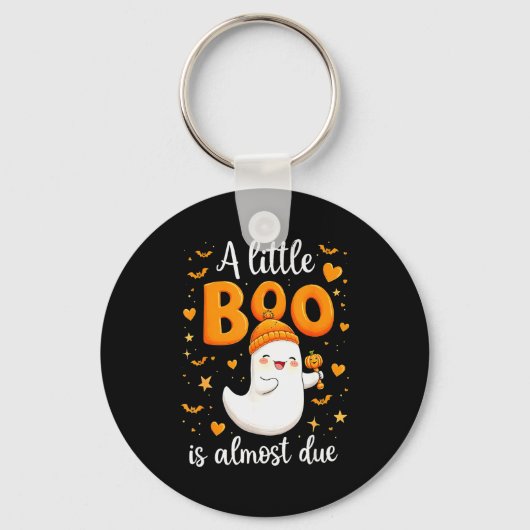 Halloween Pregnancy Announcement A Little Boo Is A Sleutelhanger (Voorkant)
