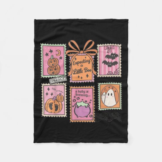 Halloween Pregnancy Announcement Funny Ghost Baby Fleece Deken (Voorkant)