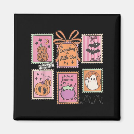 Halloween Pregnancy Announcement Funny Ghost Baby  Magneet (Voorkant)