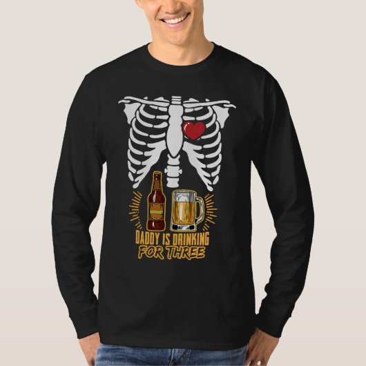 Halloween Pregnancy Baby Skeleton Candy XRay Pregn T-shirt (Voorkant)