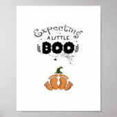 Halloween Pregnancy Mom To Be Expecting Little Boo Poster (Voorkant)