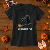Halloween Pregnancy Pregnant Witching For Two T-shirt