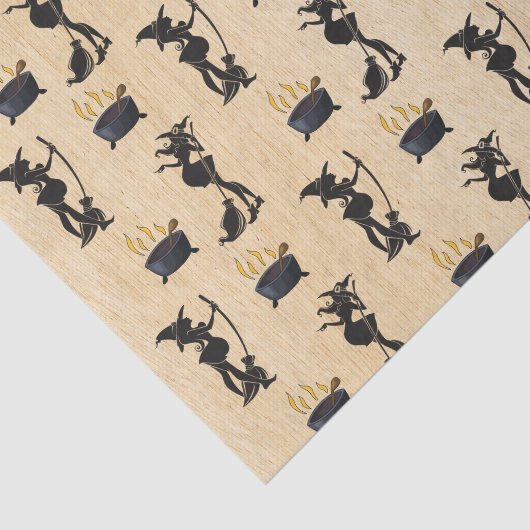 Halloween Pregnant Witch Baby gaat douchen Tissuepapier (Detail)