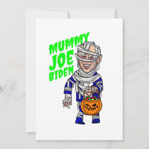 halloween president joe biden mummie kaart
