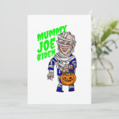halloween president joe biden mummie kaart (Staand voorkant)