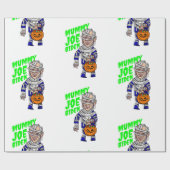 halloween president joe biden mummy cadeaupapier (Vlak)