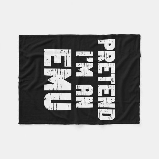 Halloween Pretend I'm A Emu Costume Funny Lazy Adu Fleece Deken (Voorkant (Horizontaal))