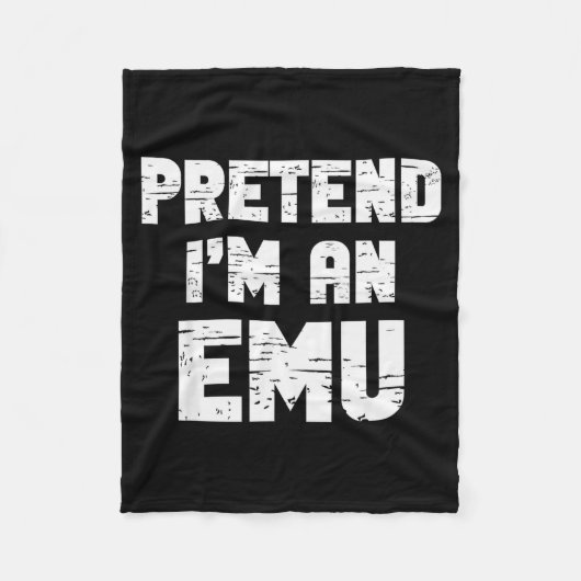 Halloween Pretend I'm A Emu Costume Funny Lazy Adu Fleece Deken (Voorkant)