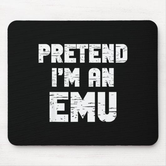 Halloween Pretend I'm A Emu Costume Funny Lazy Adu Muismat (Voorkant)