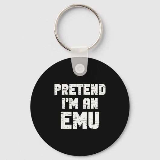 Halloween Pretend I'm A Emu Costume Funny Lazy Adu Sleutelhanger (Voorkant)