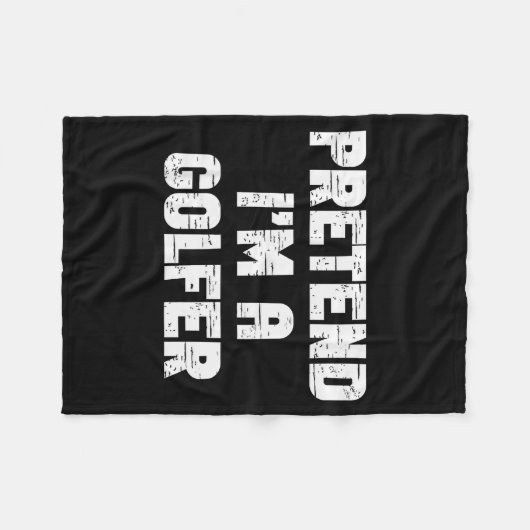 Halloween Pretend I'm A Golfer Costume Lazy Golfin Fleece Deken (Voorkant (Horizontaal))