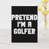 Halloween Pretend I'm A Golfer Costume Lazy Golfin Kaart (Gele Bloem)