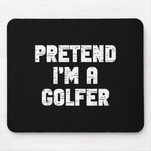 Halloween Pretend I'm A Golfer Costume Lazy Golfin Muismat (Voorkant)