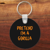 Halloween Pretend I'm A Gorilla Costume Lazy Kids  Sleutelhanger (Voorkant)