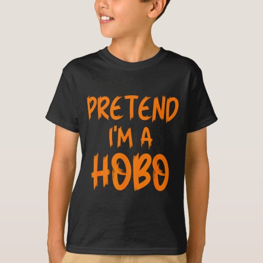 Halloween Pretend I'm A Hobo Costume Funny Lazy Ad T-shirt (Voorkant)
