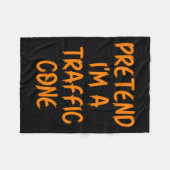 Halloween Pretend I'm A Traffic Cone Costume Lazy Fleece Deken (Voorkant (Horizontaal))