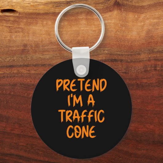 Halloween Pretend I'm A Traffic Cone Costume Lazy Sleutelhanger (Voorkant)