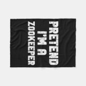 Halloween Pretend I'm A Zookeeper Costume Lazy Zoo Fleece Deken (Voorkant (Horizontaal))